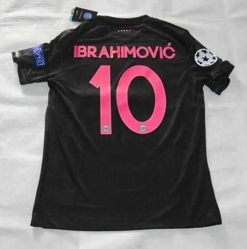 PSG 2015-16 UCL Ibrahimovic #10 Third Soccer Jersey